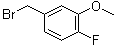 4-氟-3-甲氧基苄溴分子结构 (CAS 141080-73-1)