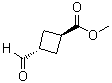 反式-3-甲酰基环丁烷羧酸甲酯分子结构 (CAS 1410810-14-8)