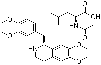 CAS 登录号：141109-12-8, R-四氢罂粟碱 N-乙酰-L-亮氨酸盐, (R)-1-[(3,4-二甲氧基苯基)甲基]-1,2,3,4-四氢-6,7-二甲氧基异喹啉 N-乙酰-L-亮氨酸盐