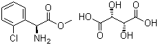 (alphaS)-alpha-氨基-2-氯苯乙酸甲酯酒石酸盐分子结构 (CAS 141109-15-1)