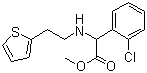 CAS 登录号：141109-20-8, (aS)-2-氯-alpha-[[2-(2-噻吩基)乙基]氨基]-苯乙酸甲酯