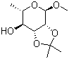 structure of CAS# 14133-63-2, 甲基 2,3-O-异亚丙基-alpha-L-吡喃鼠李糖苷