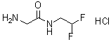structure of CAS# 1414642-43-5, 2-氨基-N-(2,2-二氟乙基)乙酰胺盐酸盐