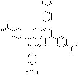structure of CAS# 1415238-25-3, 1,3,6,8-四(4-甲酰基苯基)芘