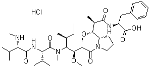 Monomethylauristatin F Hydrochloride分子结构 (CAS 1415246-68-2)