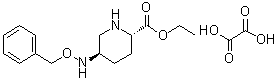 structure of CAS# 1416134-48-9, (2S,5R)-5-[(Phenylmethoxy)amino]-2-piperidinecarboxylic acid ethyl ester ethanedioate