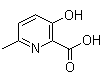 3-羟基-6-甲基-2-吡啶羧酸分子结构 (CAS 14162-88-0)