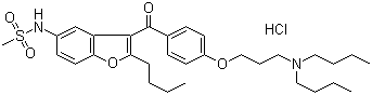 structure of CAS# 141625-93-6, Dronedarone hydrochloride