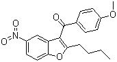 2-丁基-3-(4-甲氧基苯甲酰基)-5-硝基苯并呋喃分子结构 (CAS 141627-42-1)