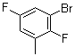 1-溴-2,5-二氟-3-甲基苯分子结构 (CAS 1416354-32-9)