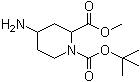 4-氨基-1,2-哌啶二甲酸 1-叔丁基 2-甲基酯分子结构 (CAS 1416371-86-2)