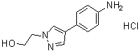 4-(4-氨基苯基)-1H-吡唑-1-乙醇盐酸盐分子结构 (CAS 1416372-32-1)