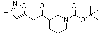 CAS 登录号：1416372-92-3, 3-[2-(3-甲基-5-异恶唑基)乙酰基]-1-哌啶羧酸叔丁酯
