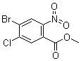 4-溴-5-氯-2-硝基苯甲酸甲酯分子结构 (CAS 1416374-90-7)