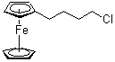 (4-氯丁基)二茂铁分子结构 (CAS 141719-29-1)