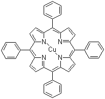5,10,15,20-四苯基-21H,23H-卟吩铜(II)分子结构 (CAS 14172-91-9)