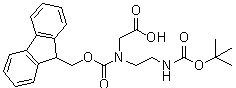 structure of CAS# 141743-15-9, 2-[[[(9H-芴-9-基)甲氧基]羰基][2-[(叔丁氧羰基)氨基]乙基]氨基]乙酸