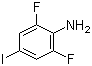 2,6-二氟-4-碘苯胺分子结构 (CAS 141743-49-9)