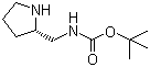 N-[(2S)-2-吡咯烷基甲基]氨基甲酸叔丁酯分子结构 (CAS 141774-70-1)