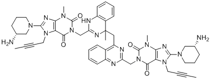 利拉利汀甲基二聚体分子结构 (CAS 1418133-47-7)