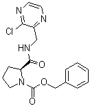 (S)-2-((3-氯吡嗪-2-基)甲基氨基甲酰)吡咯烷-1-羧酸苄酯分子结构 (CAS 1418307-17-1)
