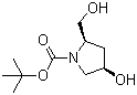 (2R,4R)-4-羟基-2-(羟甲基)-1-吡咯烷羧酸叔丁酯分子结构 (CAS 141850-54-6)