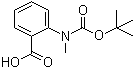 structure of CAS# 141871-02-5, 2-[[叔丁氧羰基]甲基氨基]苯甲酸