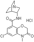 CAS 登录号：141922-90-9, 盐酸阿扎司琼, N-(1-氮杂双环[2,2,2]辛-3-基)-6-氯-4-甲基-3-氧代-3,4-二氢-2H-1,4-苯并恶嗪-8-甲酰胺盐酸盐