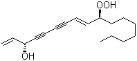 CAS # 141947-42-4, Ginsenoyne K, (-)-Ginsenoyne K, (3R,10S,8E)-10-Hydroperoxy-1,8-heptadecadiene-4,6-diyn-3-ol