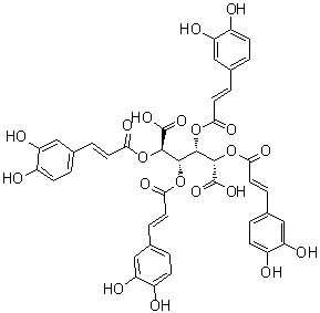 D-葡萄糖二酸 2,3,4,5-四[(2E)-3-(3,4-二羟基苯基)-2-丙烯酸酯]分子结构 (CAS 1419478-52-6)