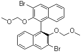 structure of CAS# 142010-87-5, (S)-3,3'-二溴-2,2'-二(甲氧基甲氧基)-1,1'-联萘