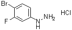 structure of CAS# 1420685-39-7, (4-Bromo-3-fluorophenyl)hydrazine hydrochloride