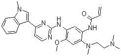 structure of CAS# 1421373-65-0, N-[2-[[2-(Dimethylamino)ethyl]methylamino]-4-methoxy-5-[[4-(1-methyl-1H-indol-3-yl)-2-pyrimidinyl]amino]phenyl]-2-propenamide