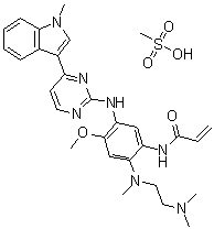 AZD-9291 甲磺酸盐分子结构 (CAS 1421373-66-1)