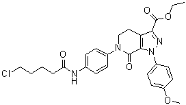 CAS # 1421823-20-2, 6-[4-[(5-Chloro-1-oxopentyl)amino]phenyl]-4,5,6,7-tetrahydro-1-(4-methoxyphenyl)-7-oxo-1H-pyrazolo[3,4-c]pyridine-3-carboxylic acid ethyl ester