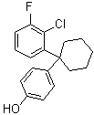 4-[1-(2-氯-3-氟苯基)环己基]苯酚分子结构 (CAS 1421854-20-7)