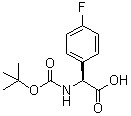 structure of CAS# 142186-36-5, (alphaS)-alpha-[叔丁氧羰基氨基]-4-氟苯乙酸