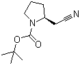 (S)-2-(氰基甲基)吡咯烷-1-甲酸叔丁酯分子结构 (CAS 142253-50-7)