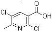 2,5-二氯-4,6-二甲基-3-吡啶羧酸分子结构 (CAS 142266-66-8)