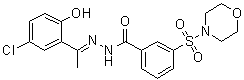 3-(4-吗啉基磺酰基)苯甲酸 (2E)-2-[1-(5-氯-2-羟基苯基)亚乙基]酰肼分子结构 (CAS 1423715-09-6)