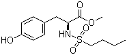 structure of CAS# 142374-01-4, N-(Butylsulfonyl)-L-tyrosine methyl ester