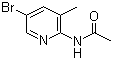 2-乙酰氨基-5-溴-3-甲基吡啶分子结构 (CAS 142404-81-7)