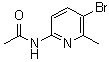 N-(5-溴-6-甲基-2-吡啶基)乙酰胺分子结构 (CAS 142404-84-0)