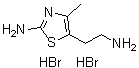 2-氨基-4-甲基-5-噻唑乙胺二氢溴酸盐分子结构 (CAS 142457-00-9)