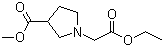 3-(甲氧基羰基)-1-吡咯烷乙酸乙酯分子结构 (CAS 142483-57-6)