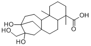CAS # 142543-30-4, ent-13,16|A,17-Trihydroxykauran-19-oic acid, 13,14-dihydroxy-14-(hydroxymethyl)-5,9-dimethyltetracyclo[11.2.1.01,10.04,9]hexadecane-5-carboxylic acid