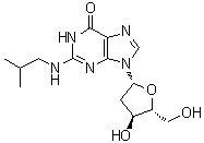 N2-异丁基-2'-脱氧鸟苷分子结构 (CAS 142554-22-1)