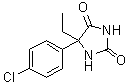 5-(4-氯苯基)-5-乙基-2,4-咪唑烷二酮分子结构 (CAS 14258-69-6)