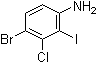 4-溴-3-氯-2-碘苯胺分子结构 (CAS 1426566-90-6)