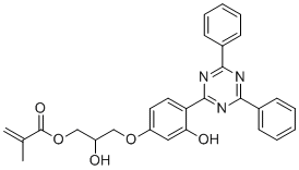 CAS # 1426819-43-3, 3-(4-(4,6-Diphenyl-1,3,5-triazin-2-yl)-3-hydroxyphenoxy)-2-hydroxypropyl methacrylate